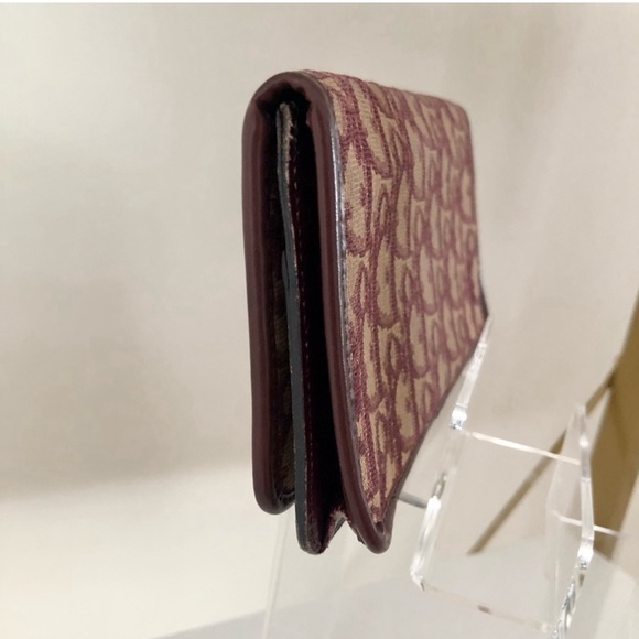 Dior Vintage Trotter Burgundy Clutch w Unbranded Chain - Picture 7 of 11